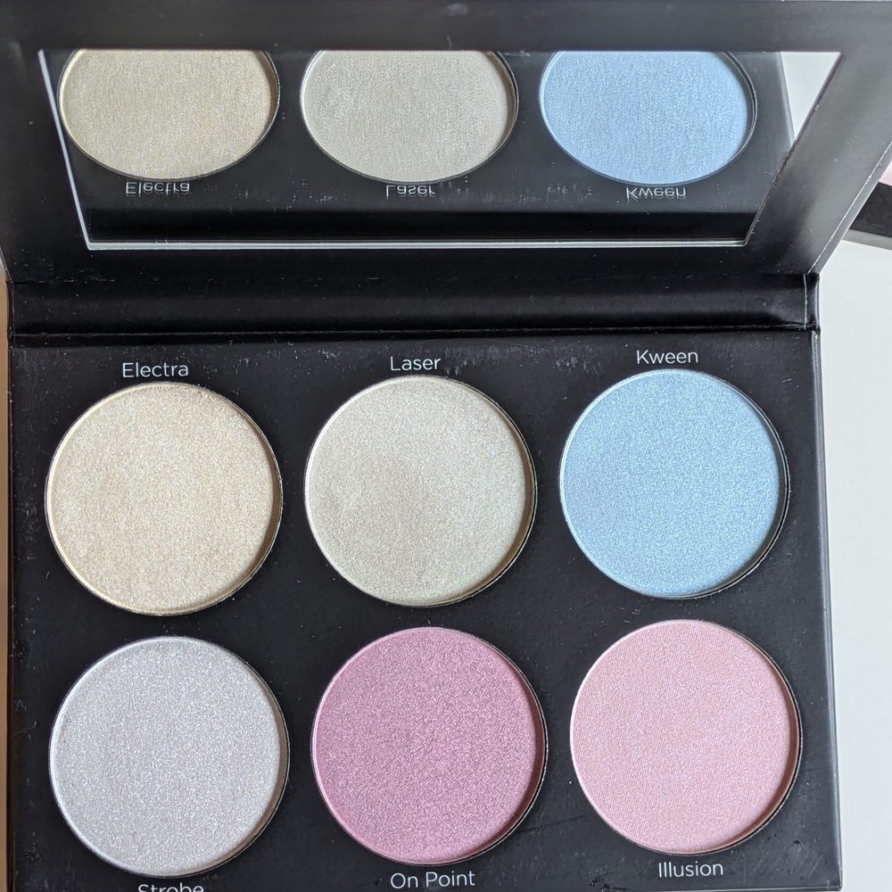 BH Cosmetics Highlight Blacklight Palette - Cream, Pink, Blue -NIB - Picture 3 of 7